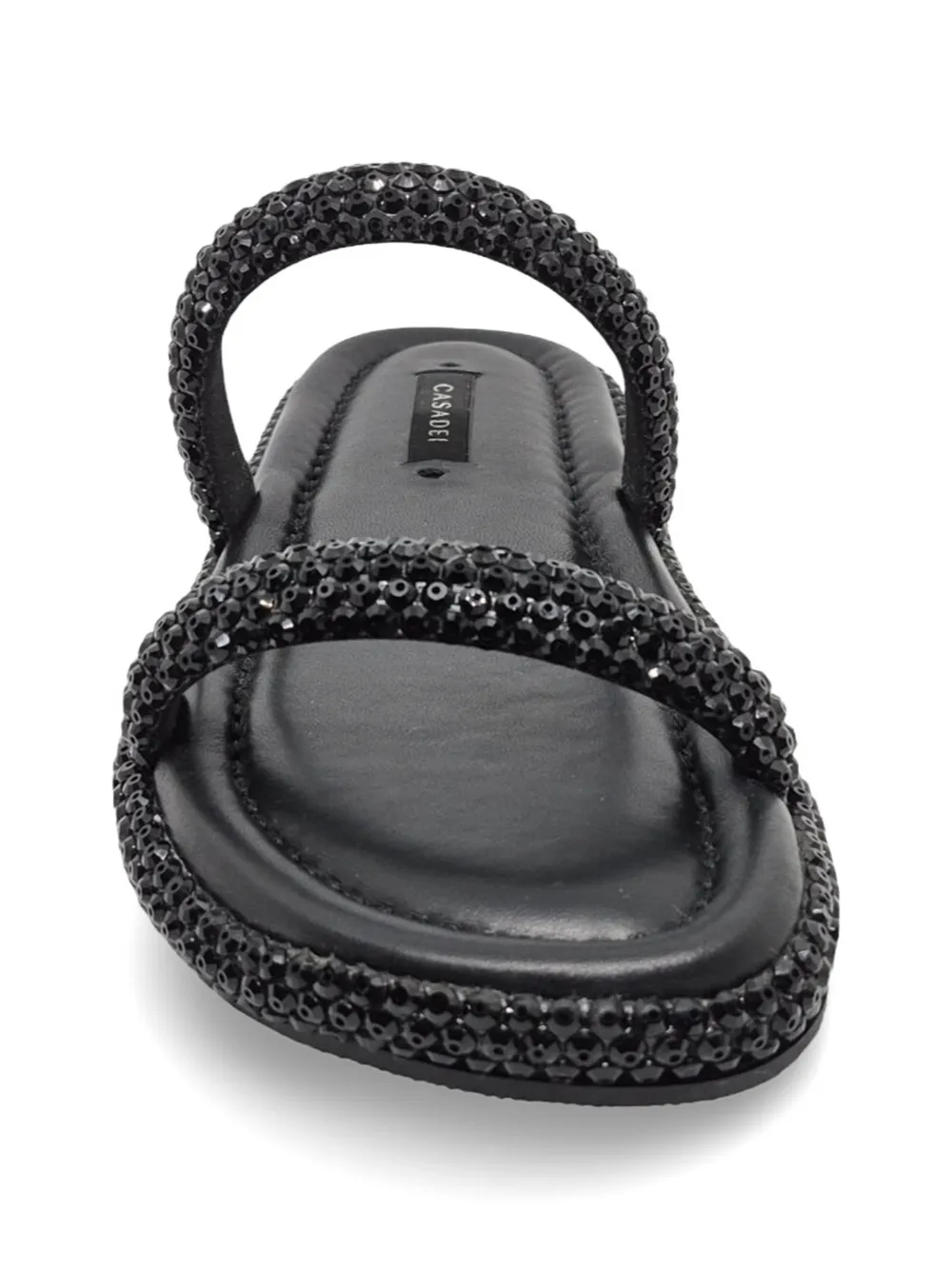 Casadei Sirio flat sandals Zwart
