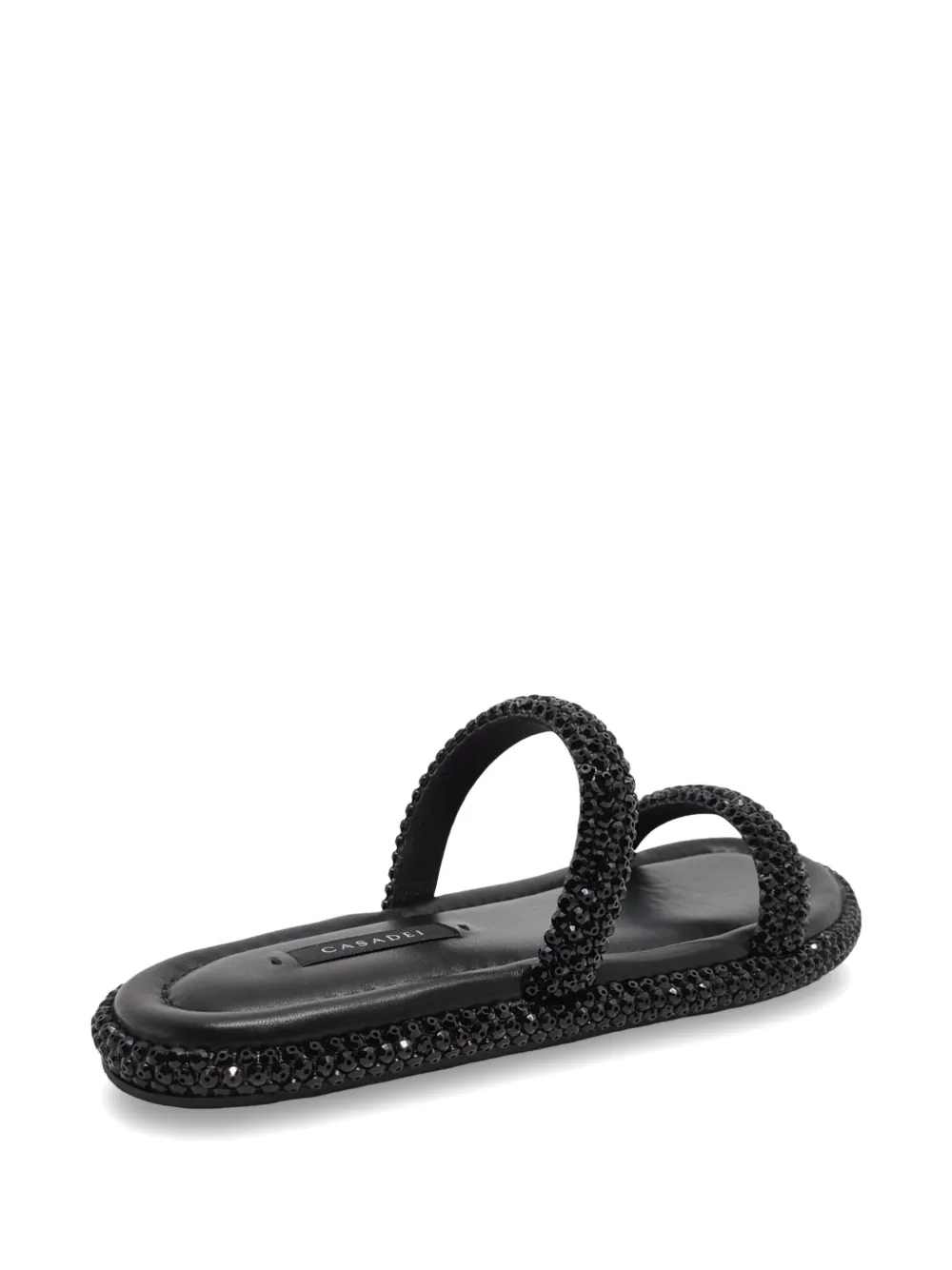 Casadei Sirio flat sandals Zwart