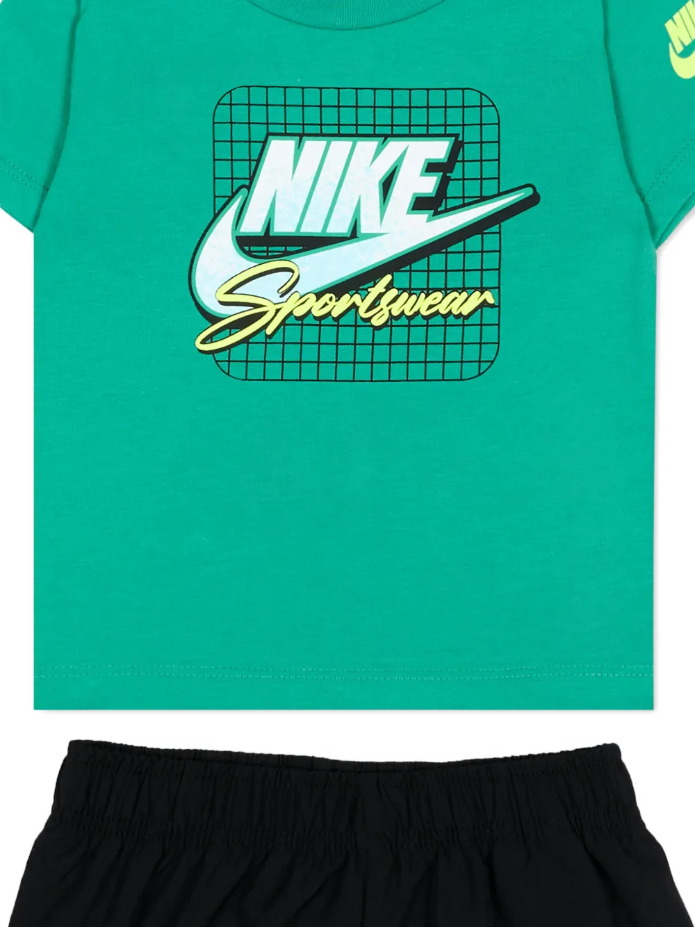 Nike Kids Shorts set met logoprint Groen