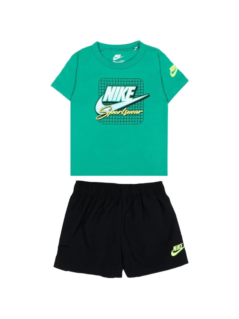 Nike Kids logo-print shorts set - Grün