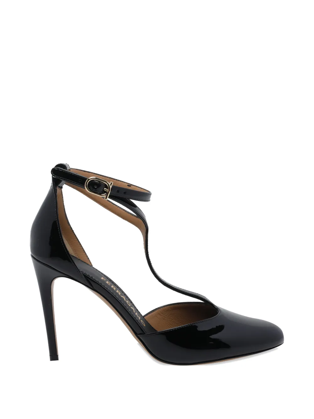 Ferragamo Tildea patent leather pumps Zwart