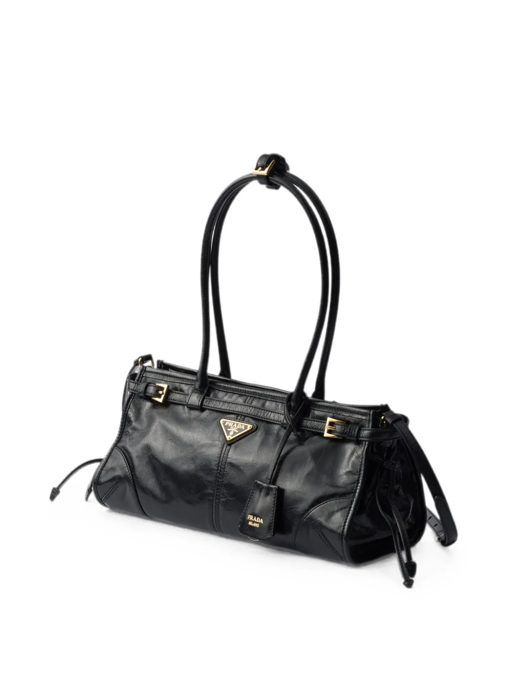 Prada Bonnie medium leren tas Zwart