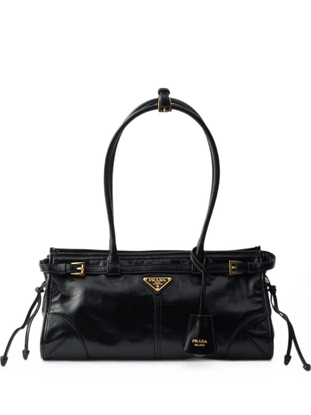 Prada Bonnie medium leather handbag - Nero