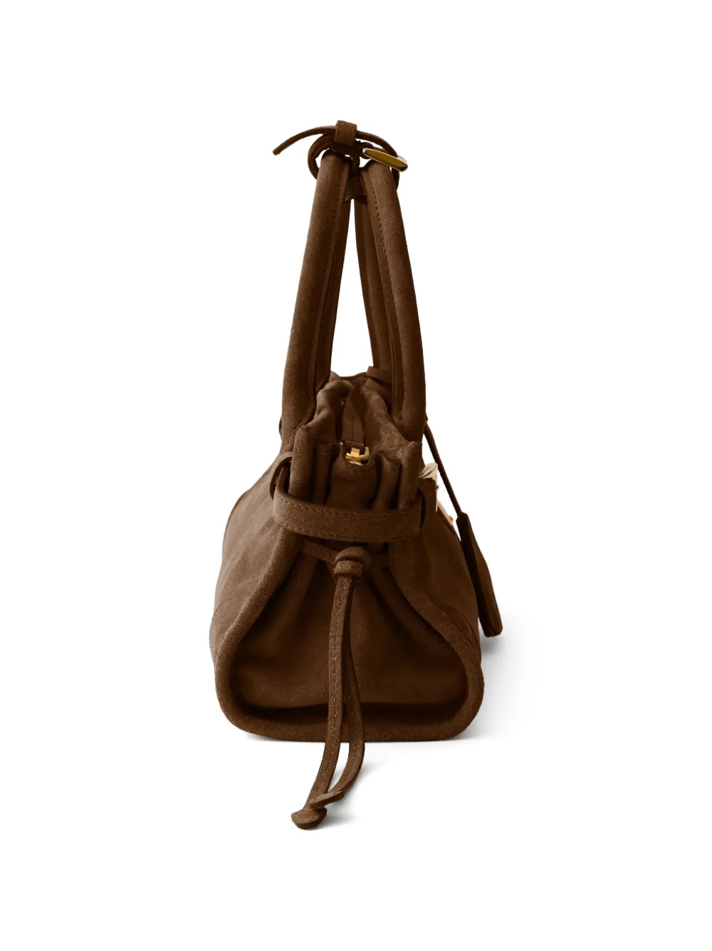 Prada Bonnie suède mini-handtas Bruin