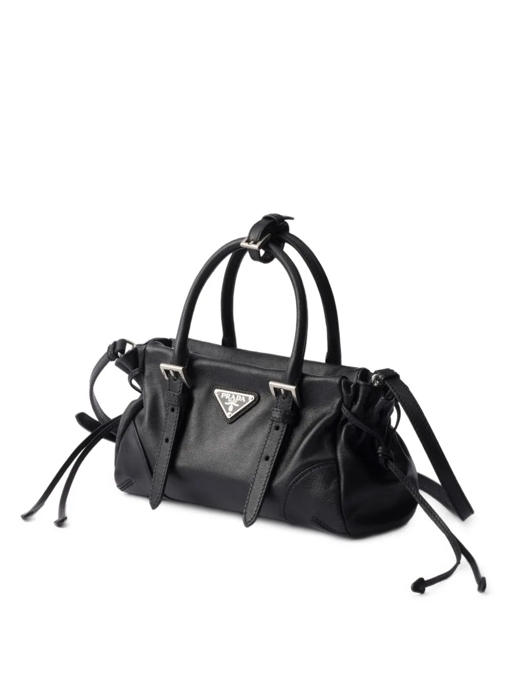 Prada Kleine Bonnie leren tas Zwart