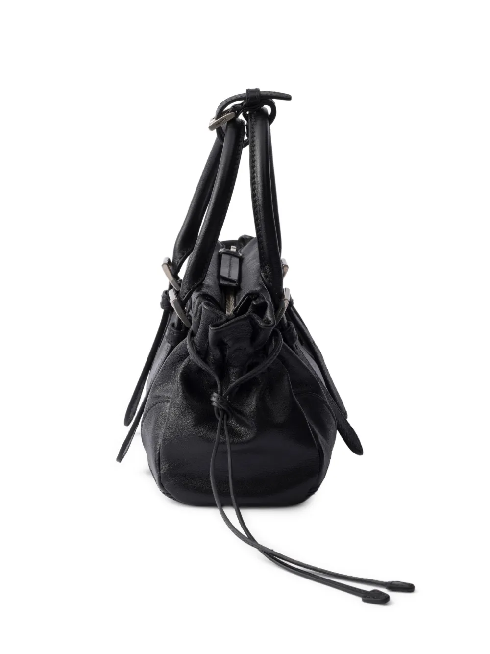 Prada Kleine Bonnie leren tas Zwart