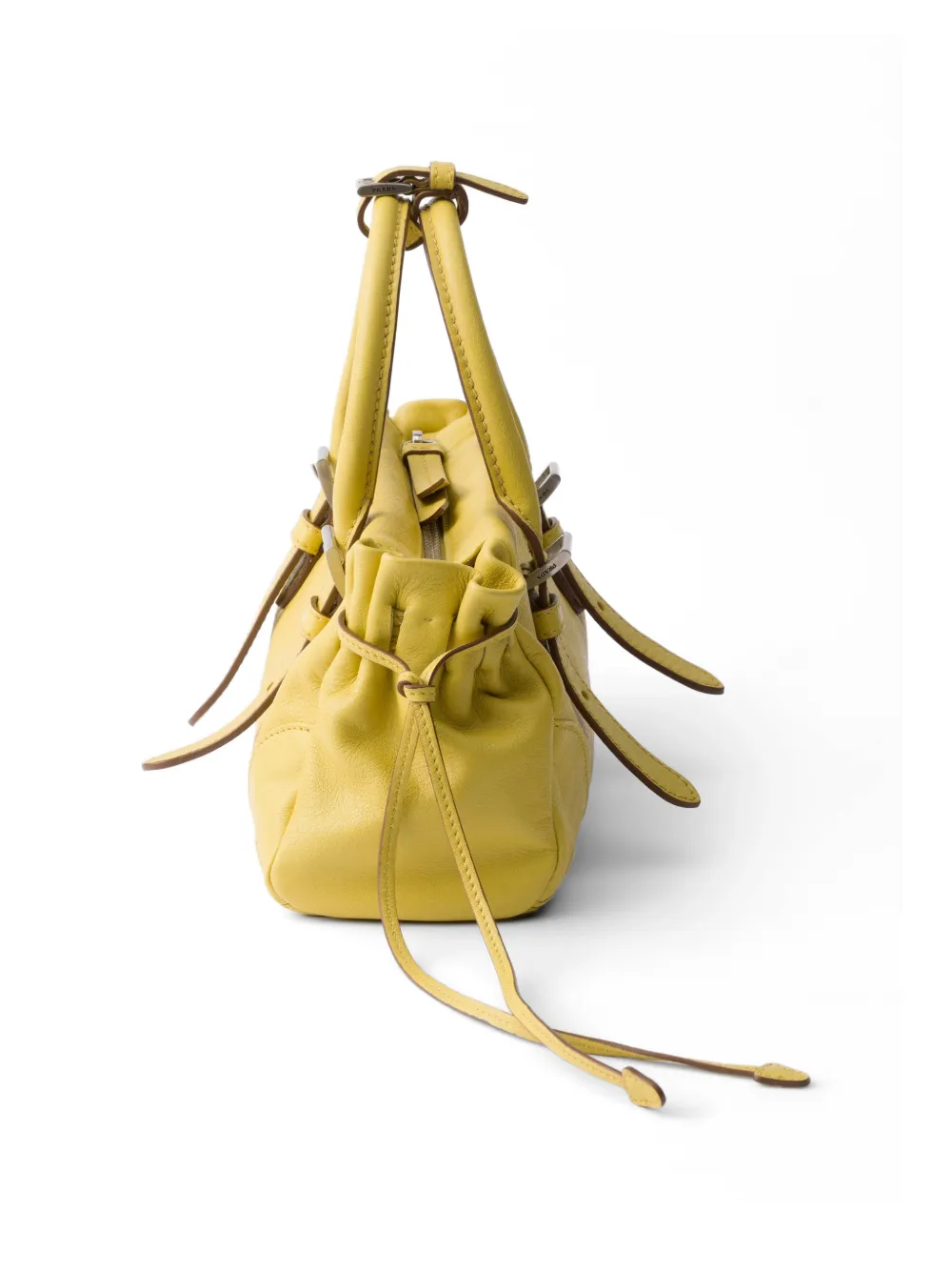 Prada Kleine Bonnie leren tas Geel