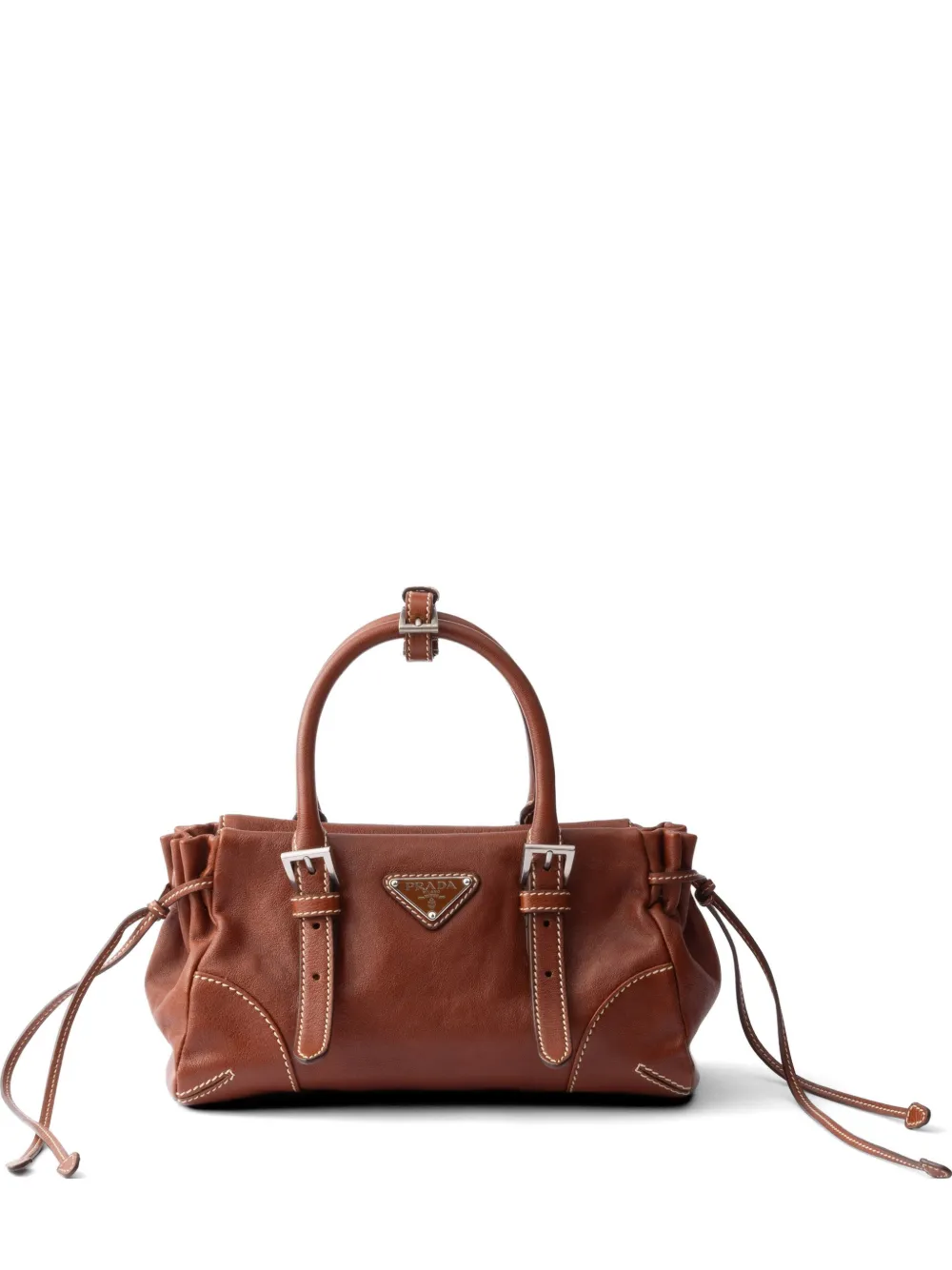 Prada Bonnie small leather bag - Braun