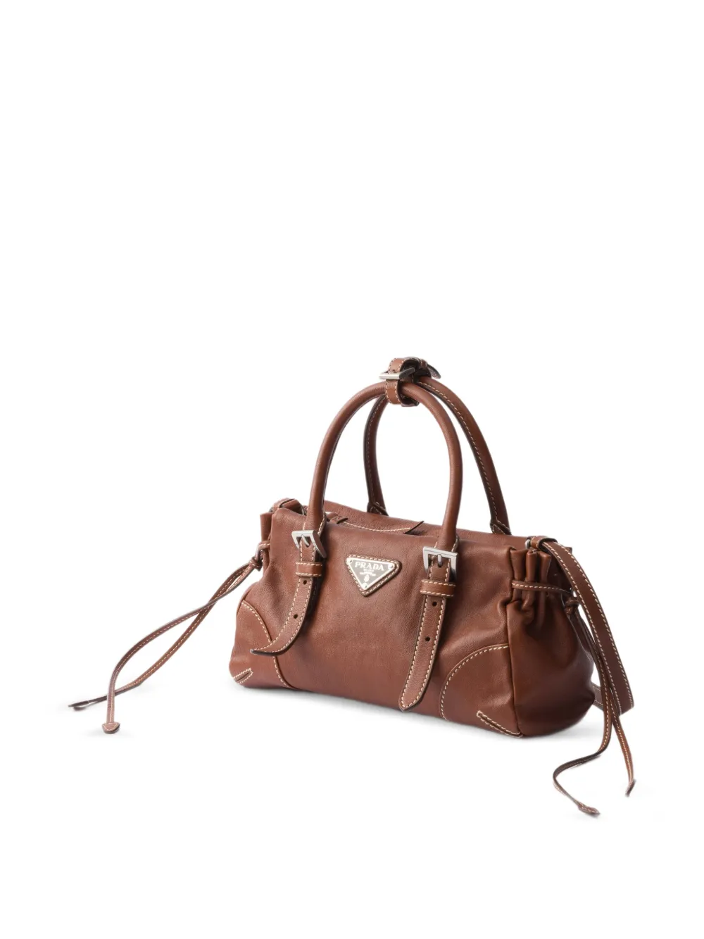Prada Leren shopper Bruin