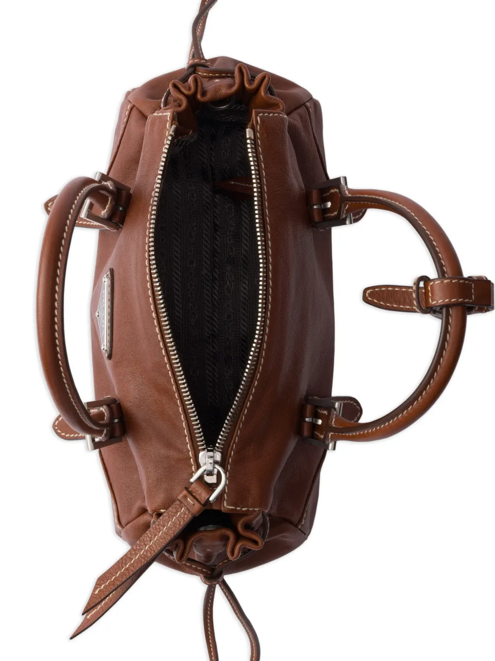 Prada Leren shopper Bruin