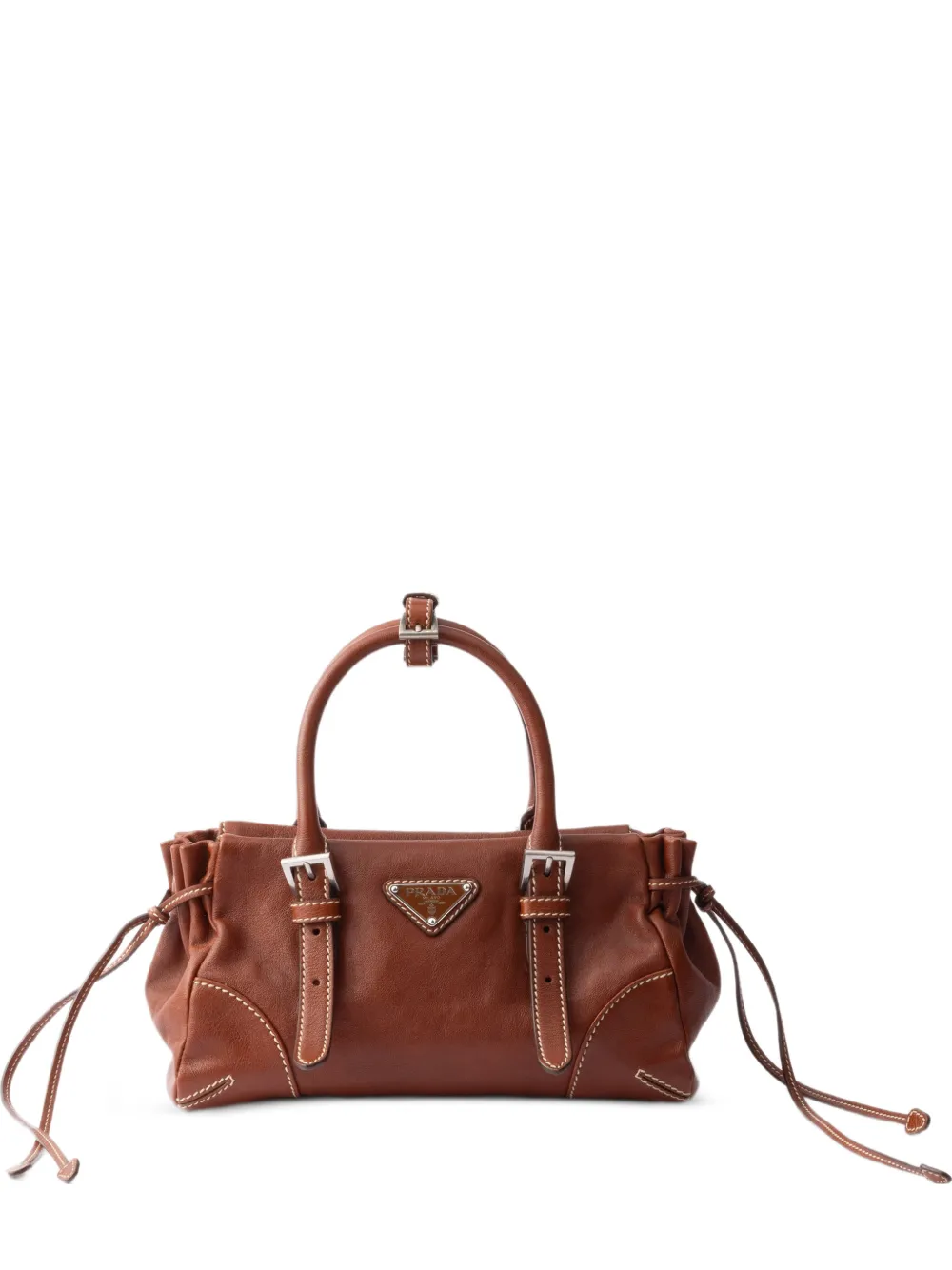Prada Bonnie small leather bag - Marrone