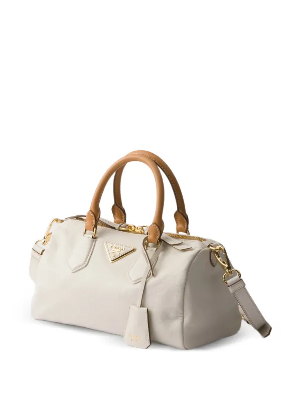 Prada Small Leather top-handle Bag | White | FARFETCH