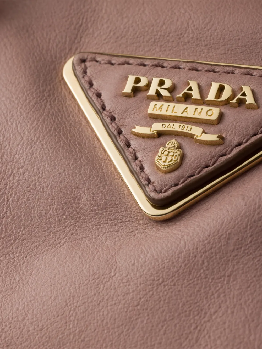 Prada kleine leren tas met handvat Roze
