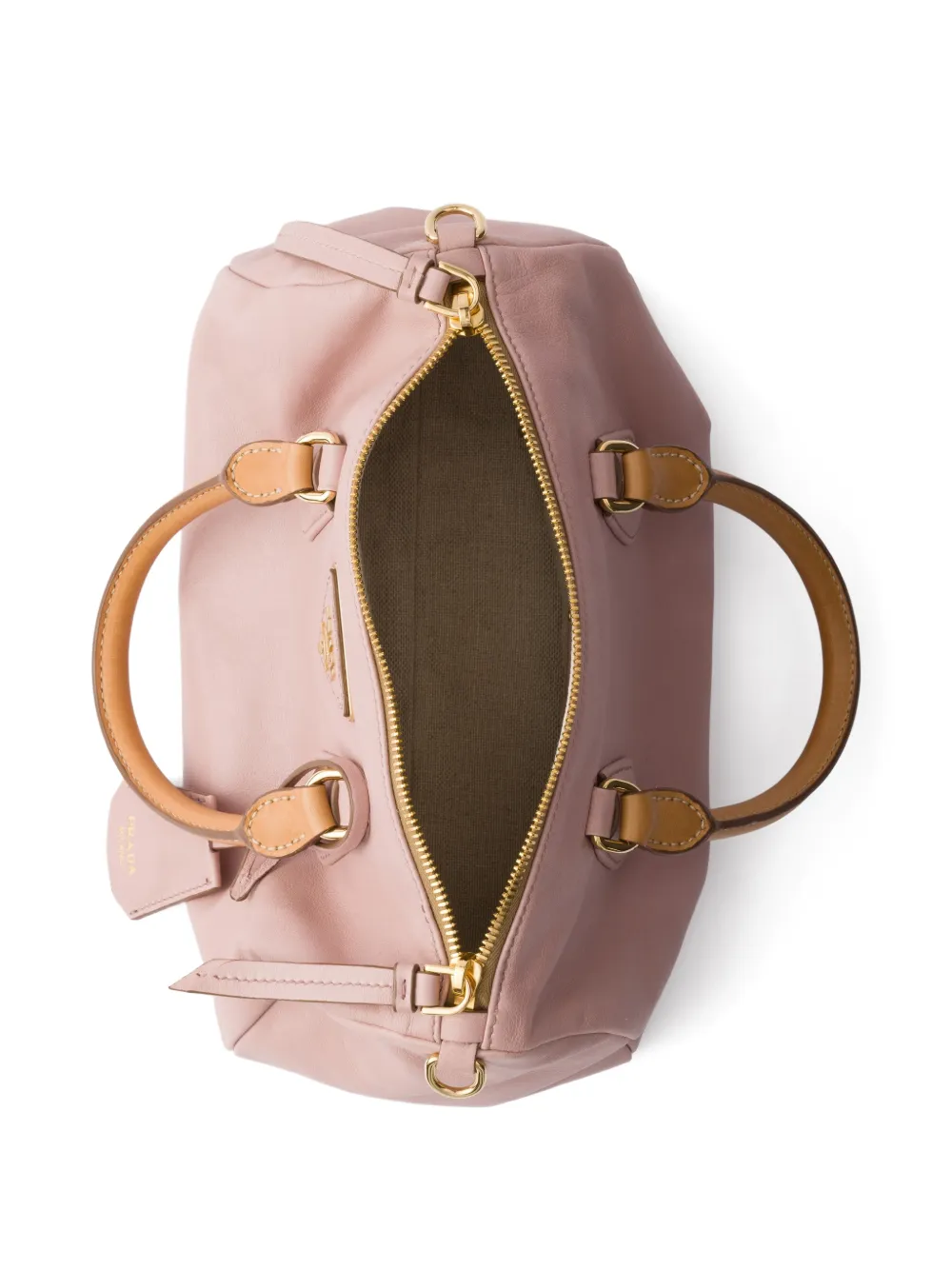 Prada kleine leren tas met handvat Roze