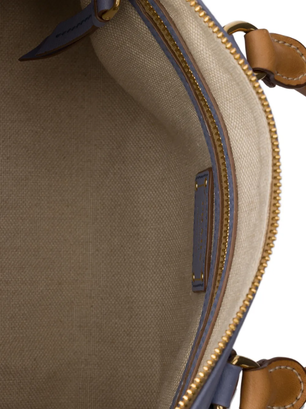 Prada Grote leren shopper met handvat Blauw