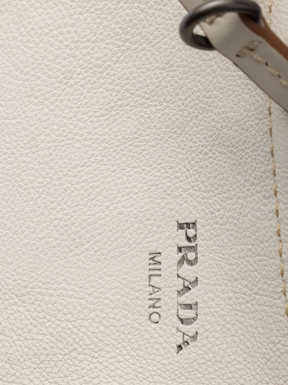 Prada Route grote leren tas Beige