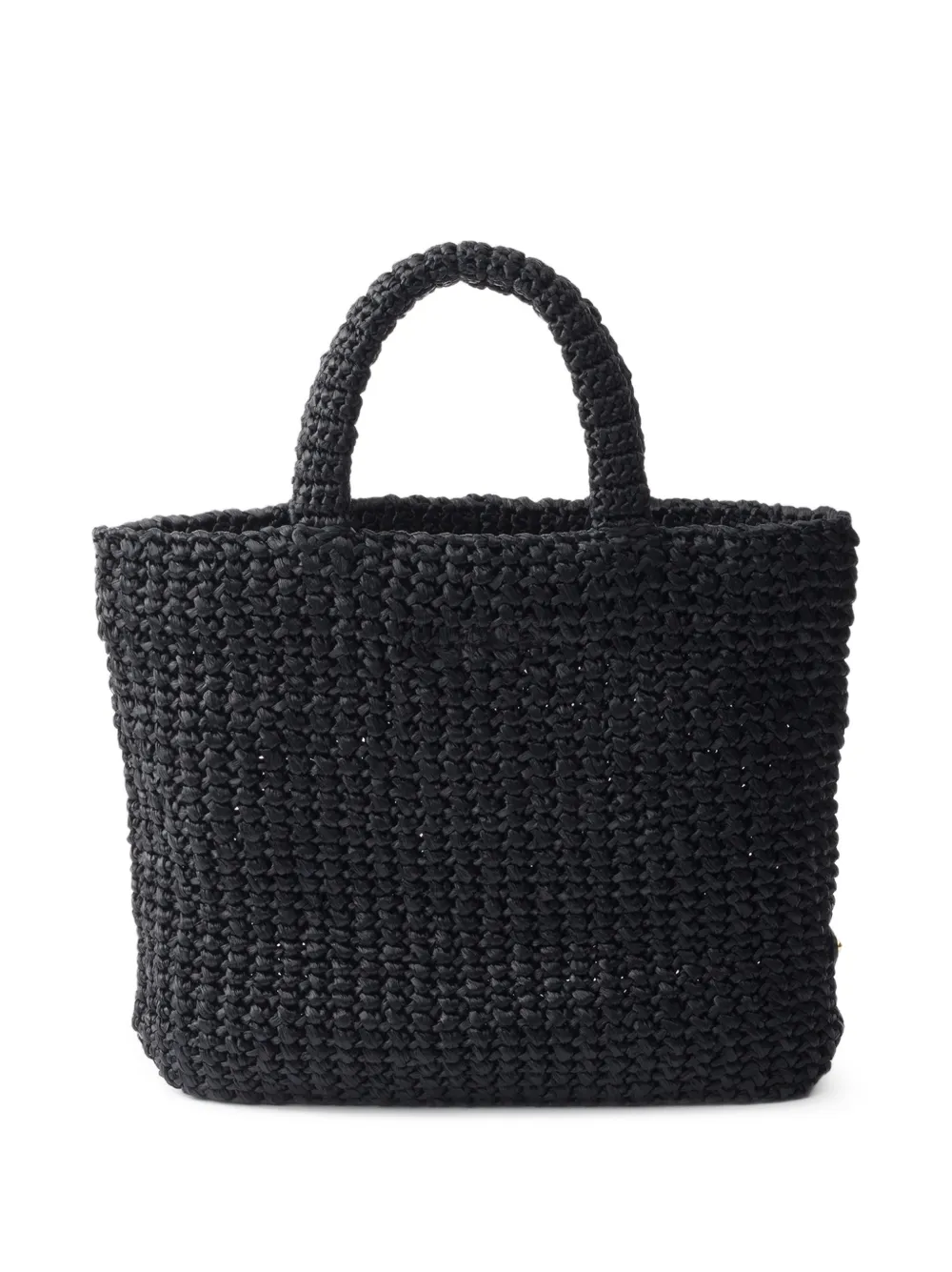 Prada Kleine gehaakte shopper Zwart