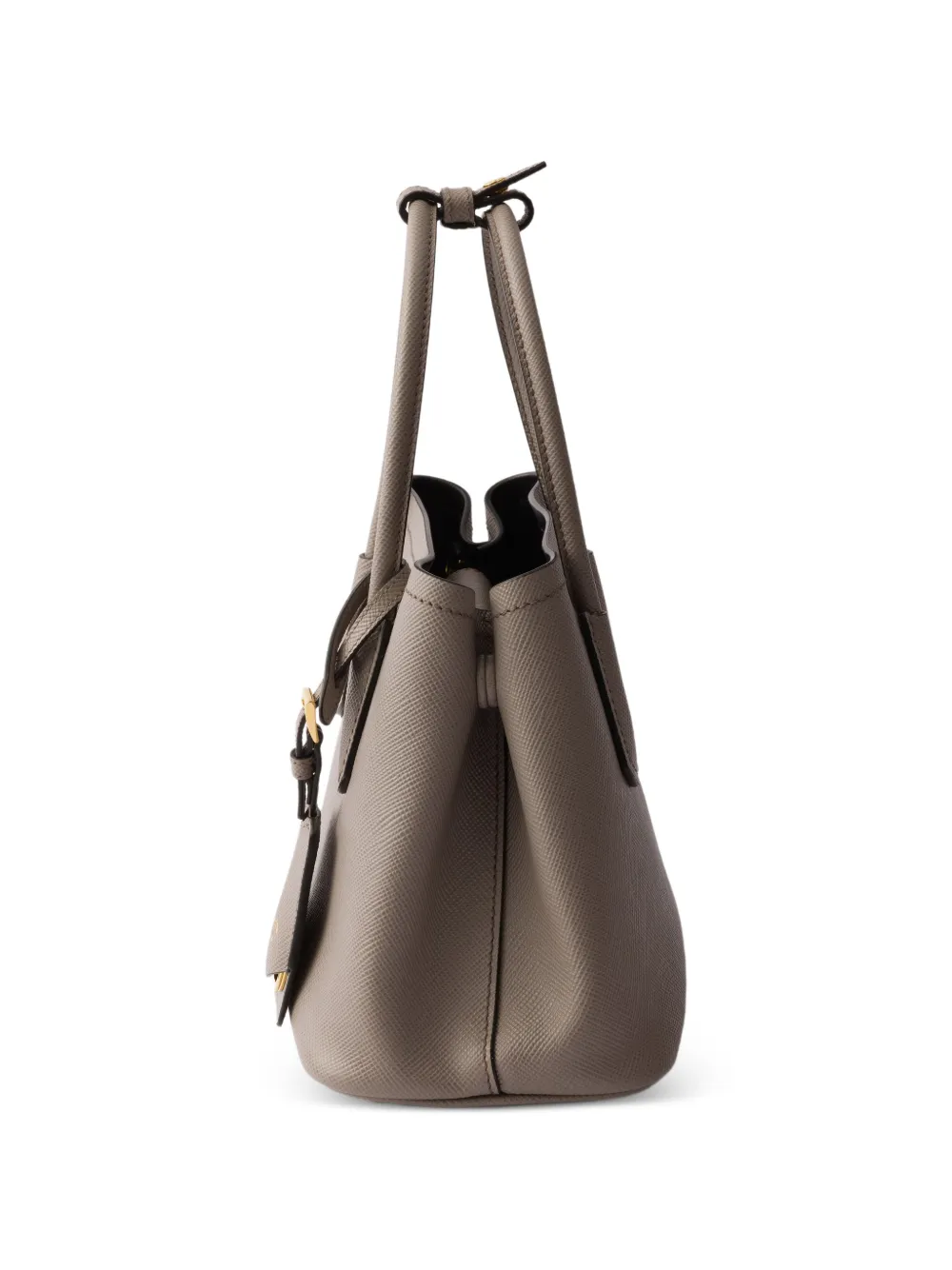 Prada Kleine Double Saffiano leren tas Grijs