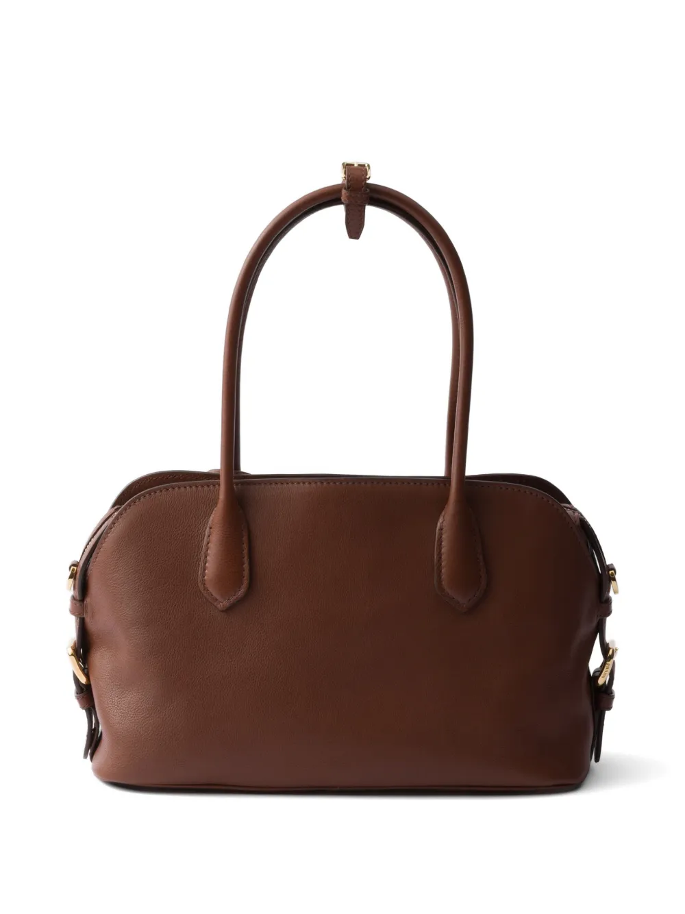 Prada Medium Signet leren shopper Bruin