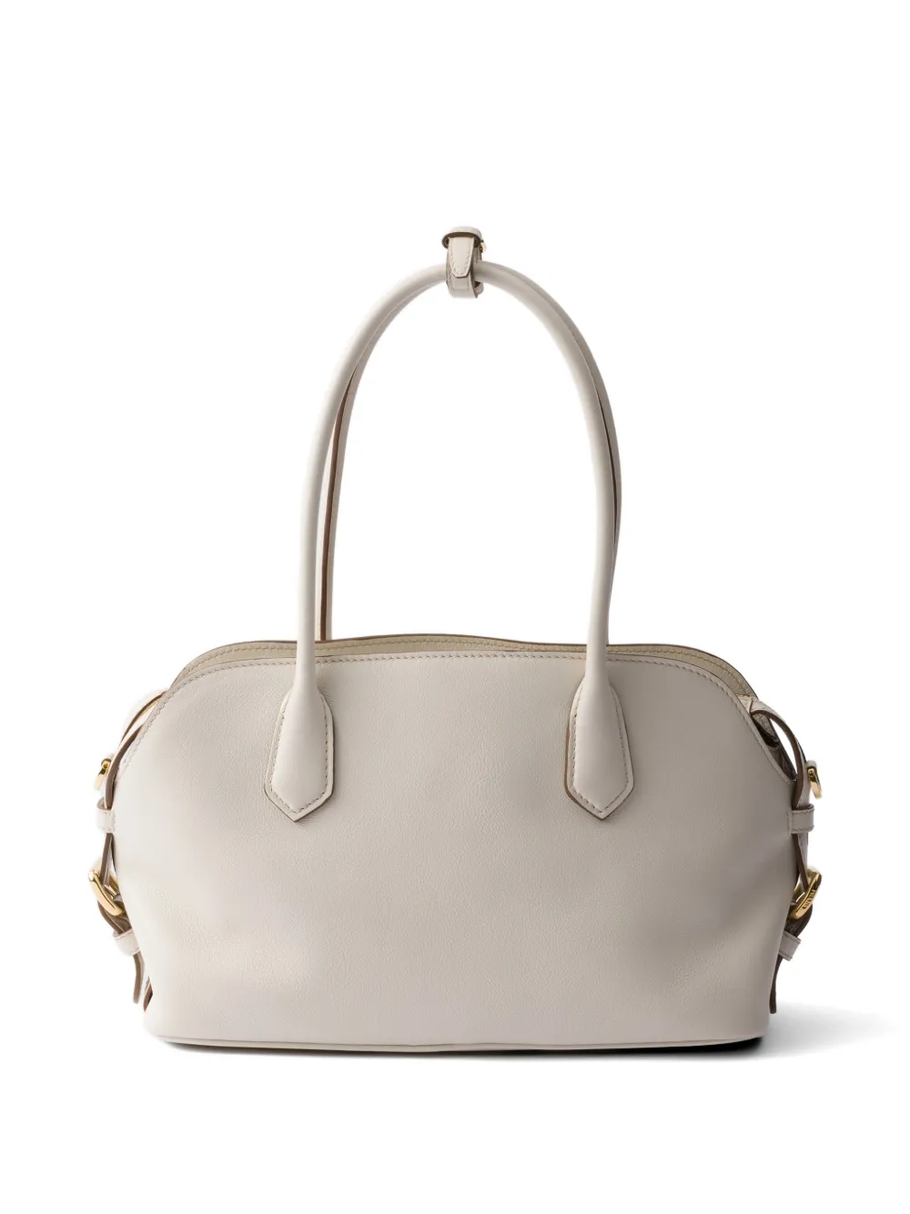 Prada Medium Signet leren shopper Wit
