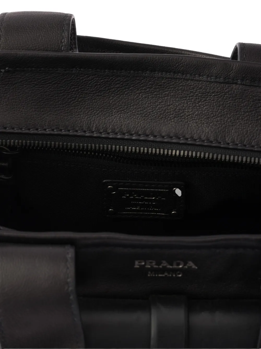 Prada Route medium leren shopper Zwart