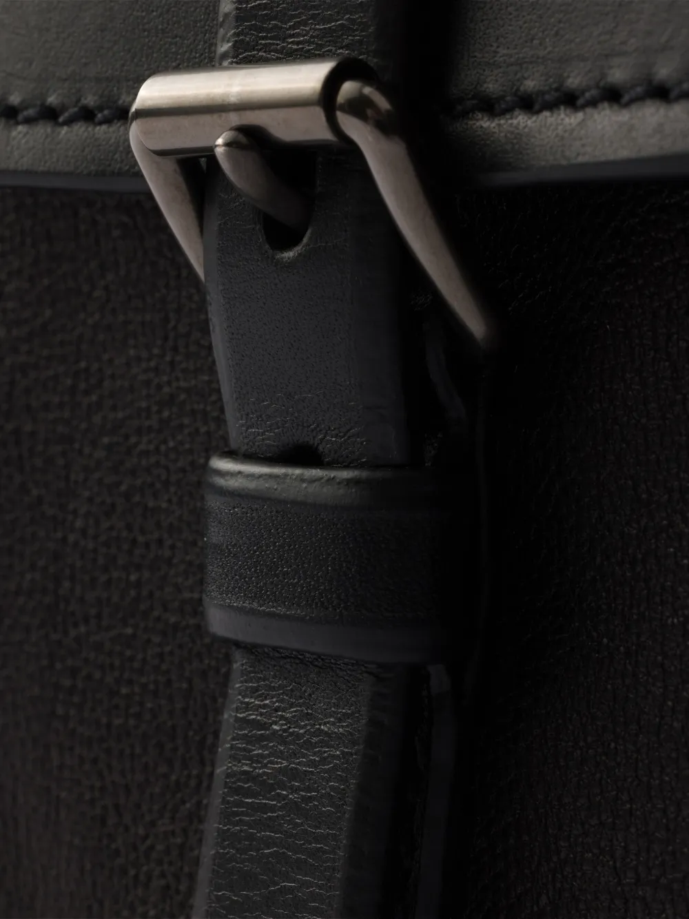 Prada Route medium leren shopper Zwart