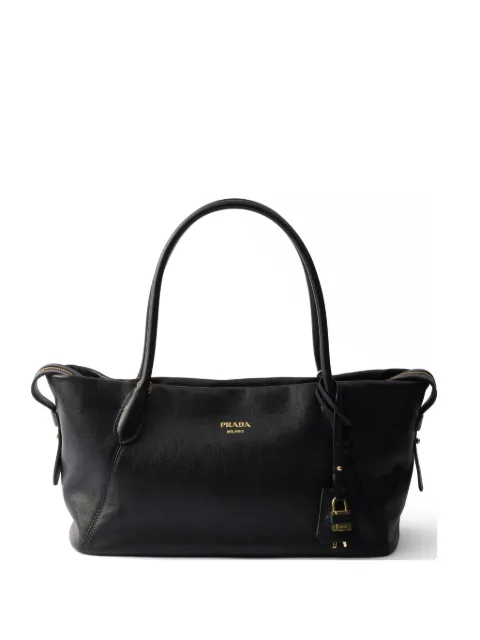 Prada large leather tote bag