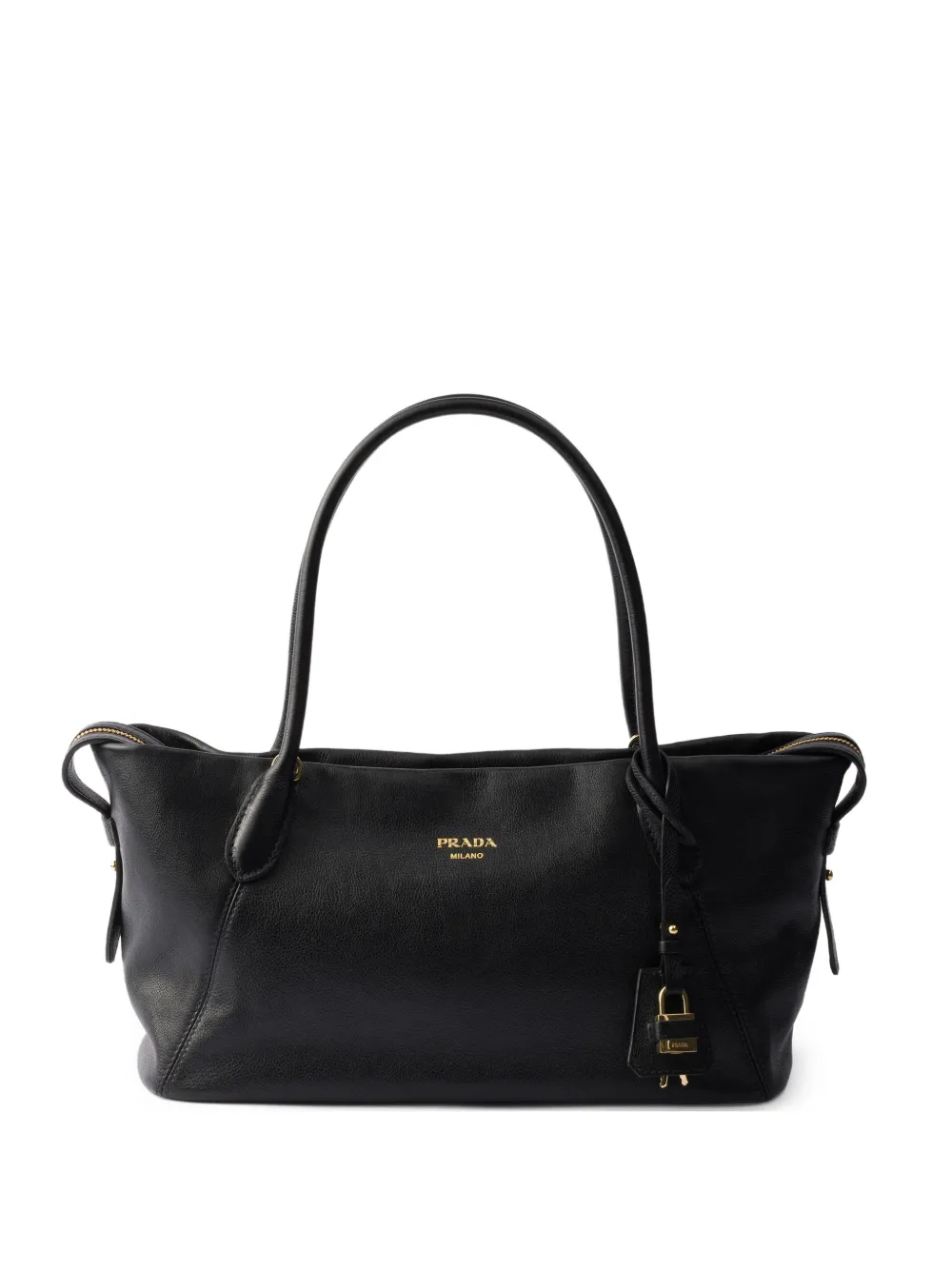 Prada large leather tote bag - Schwarz