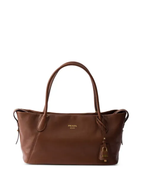 Prada large leather tote bag