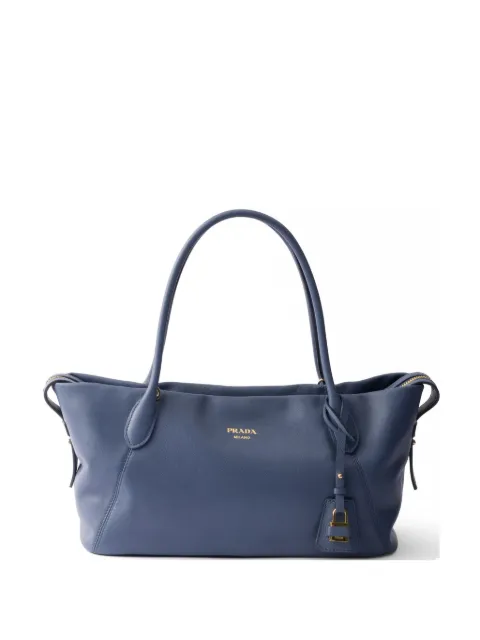 Prada large leather tote bag