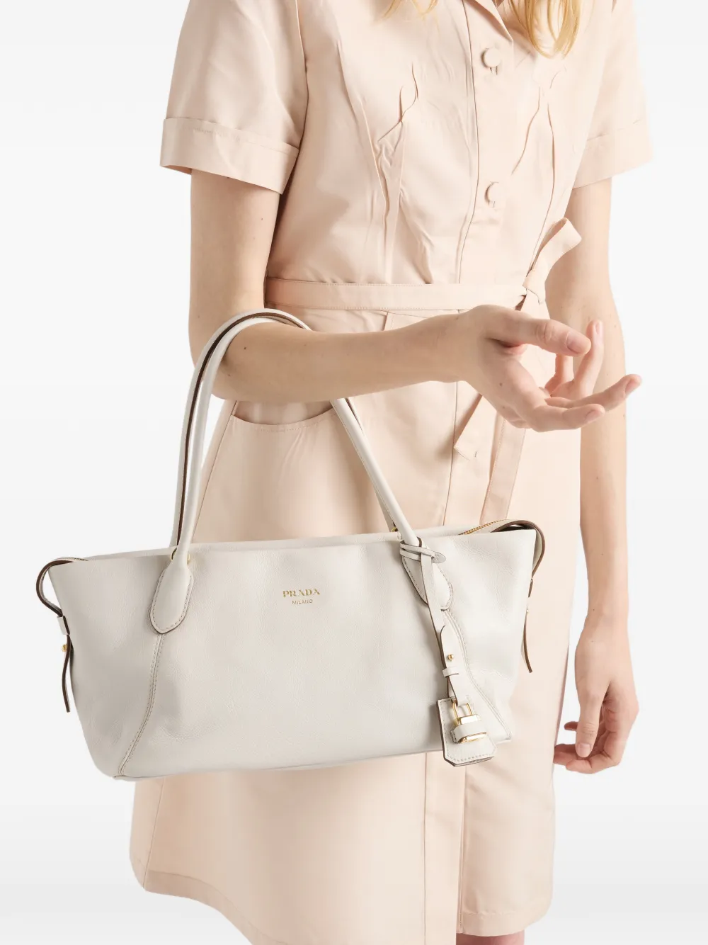 Prada Leren shopper Beige