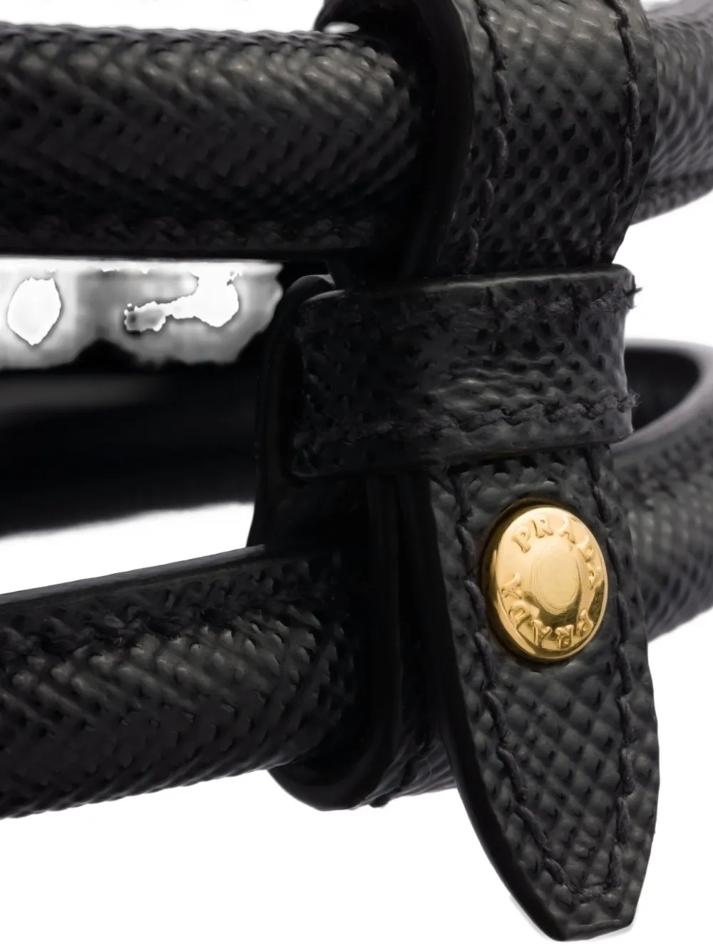 Prada Medium Double Saffiano leren tas Zwart