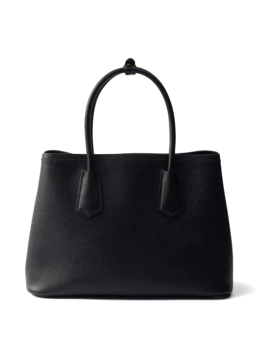 Prada Medium Double Saffiano leren tas Zwart