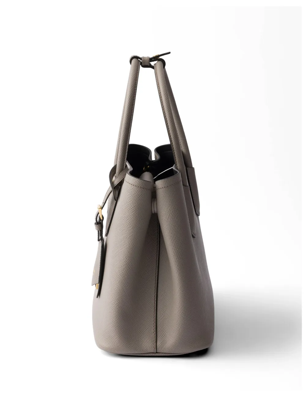 Prada Medium Double Saffiano leren tas Grijs