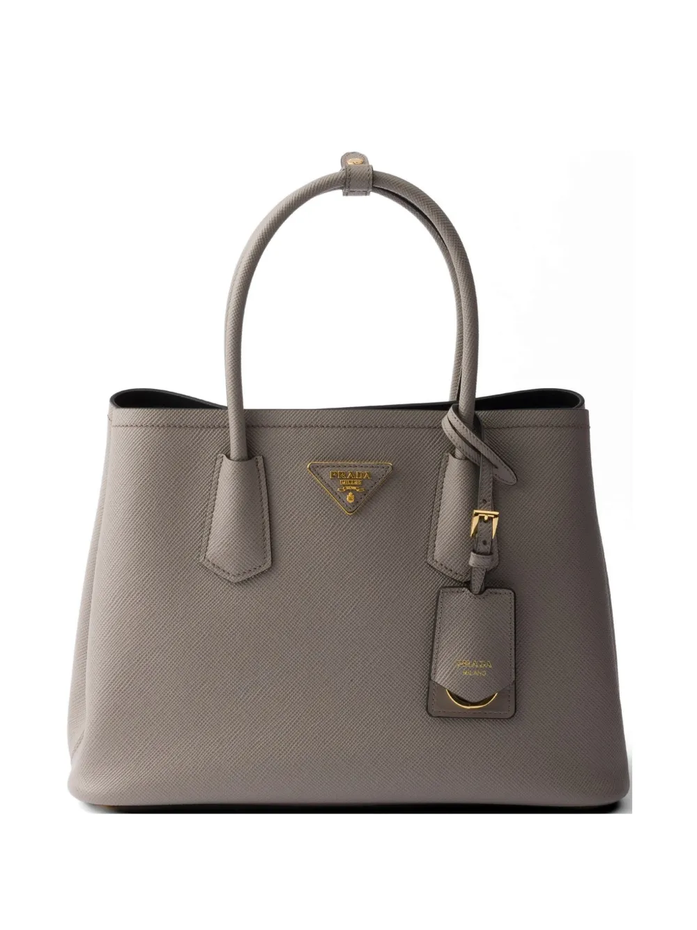 Prada Double medium Saffiano leather bag - Grau