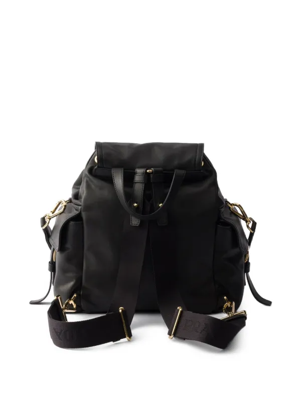 Prada Explore Medium Nappa Leather Backpack | Black | FARFETCH