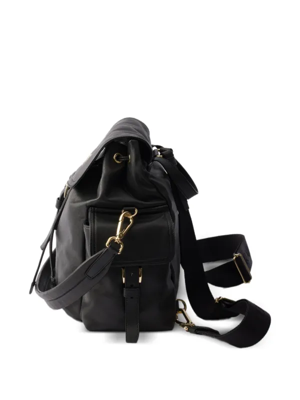 Prada Explore Medium Nappa Leather Backpack | Black | FARFETCH