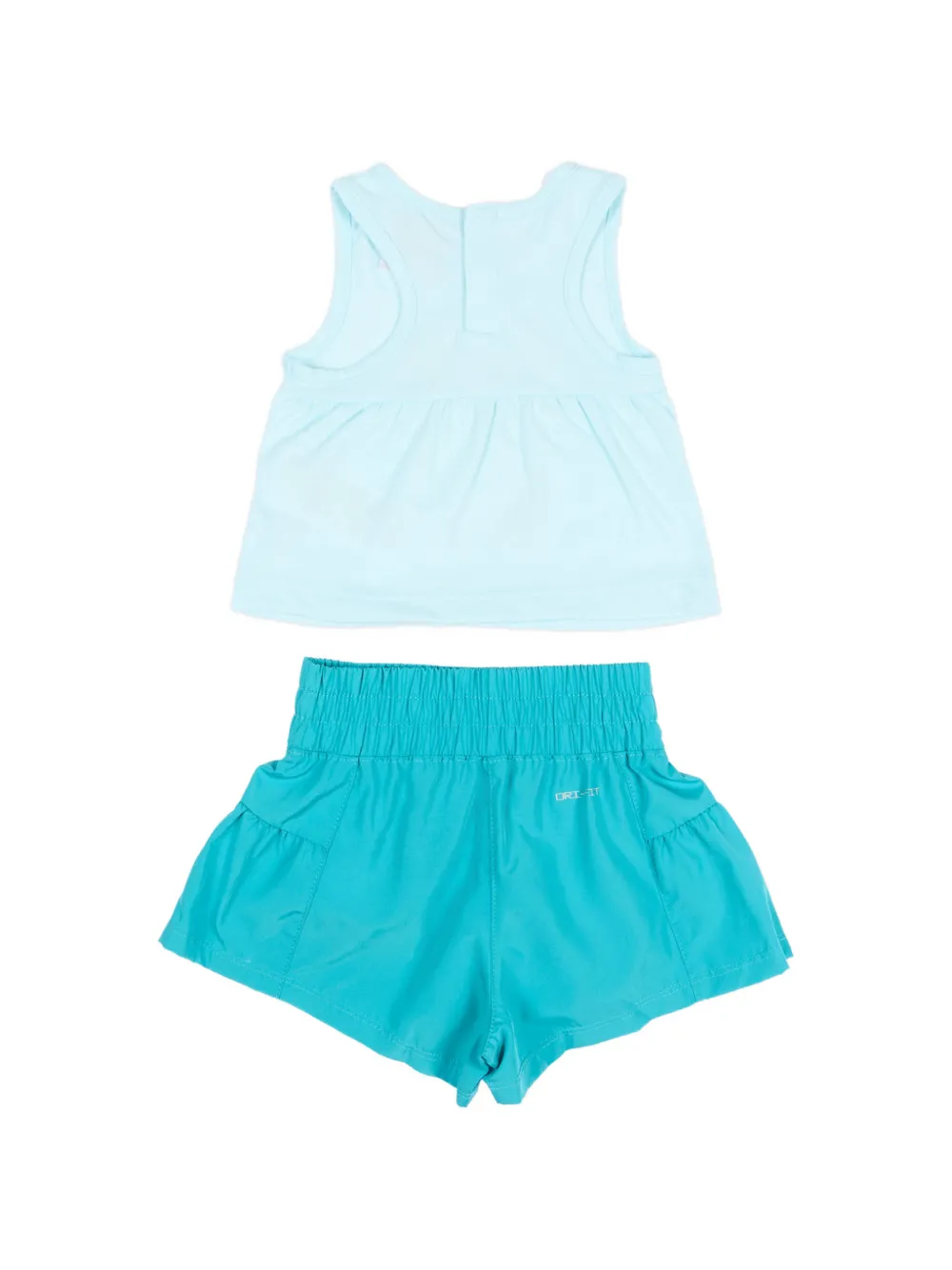 Nike Kids Shortsset met grafische print en ruches Blauw