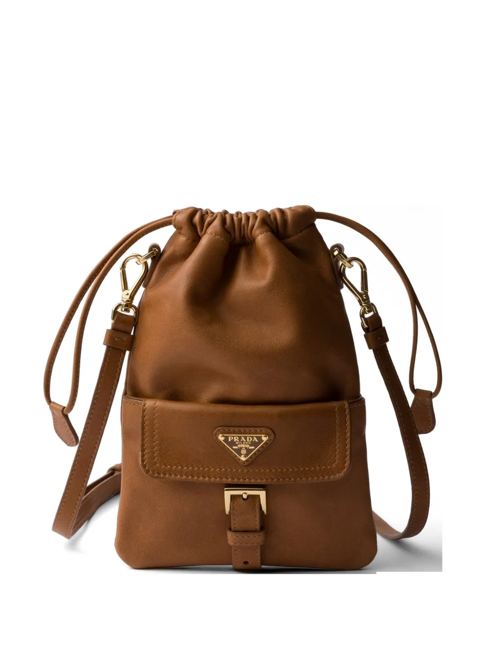 Prada nappa-leather pouch - Braun