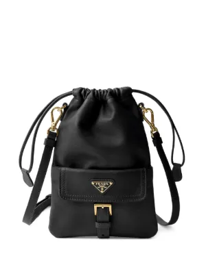 Prada ドローストリング クラッチバッグ | ブラック | FARFETCH JP