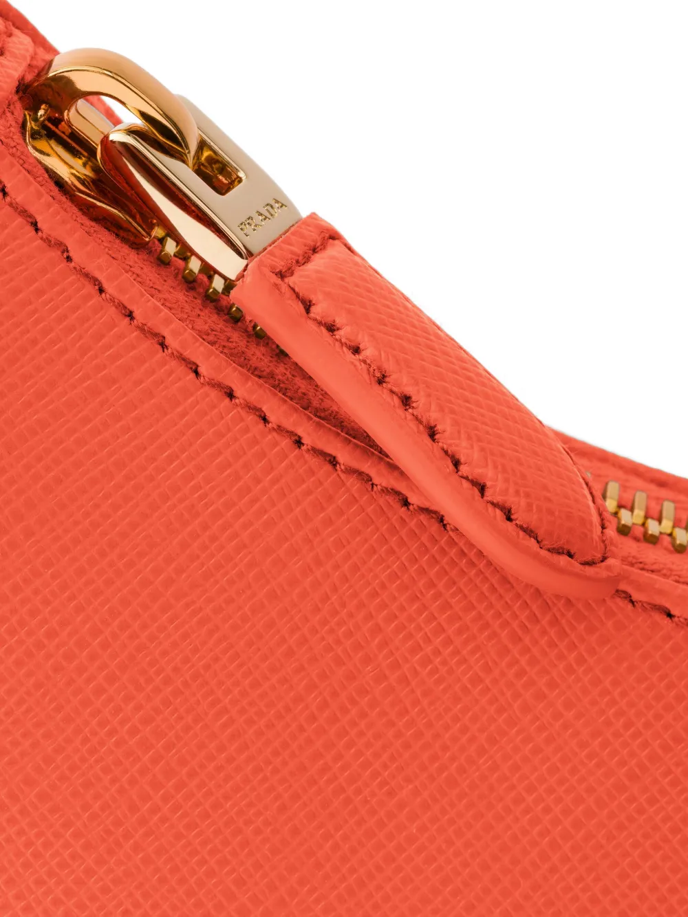 Prada Re-Edition 2005 mini-tas van saffiano leer Oranje