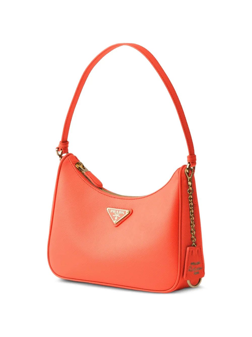 Prada Re-Edition 2005 mini-tas van saffiano leer Oranje