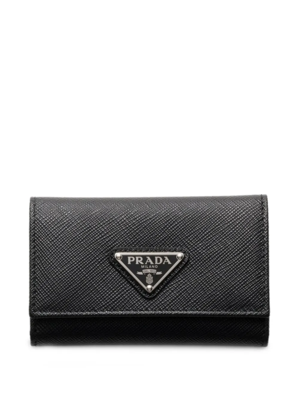 Prada Saffiano leather key case - Nero