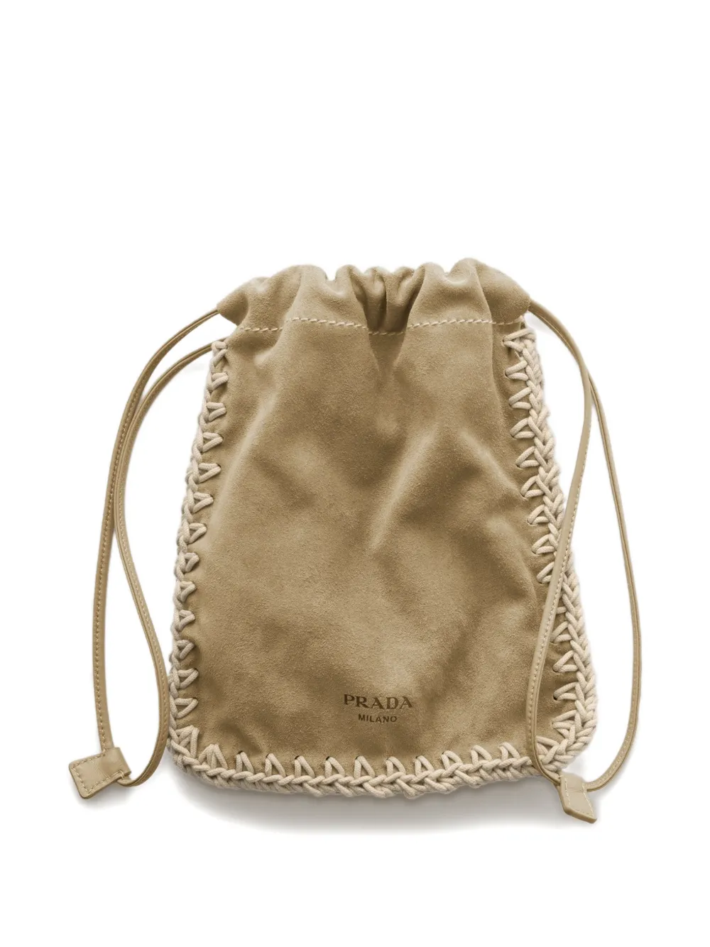 Prada Suede Smartphone Case In Brown