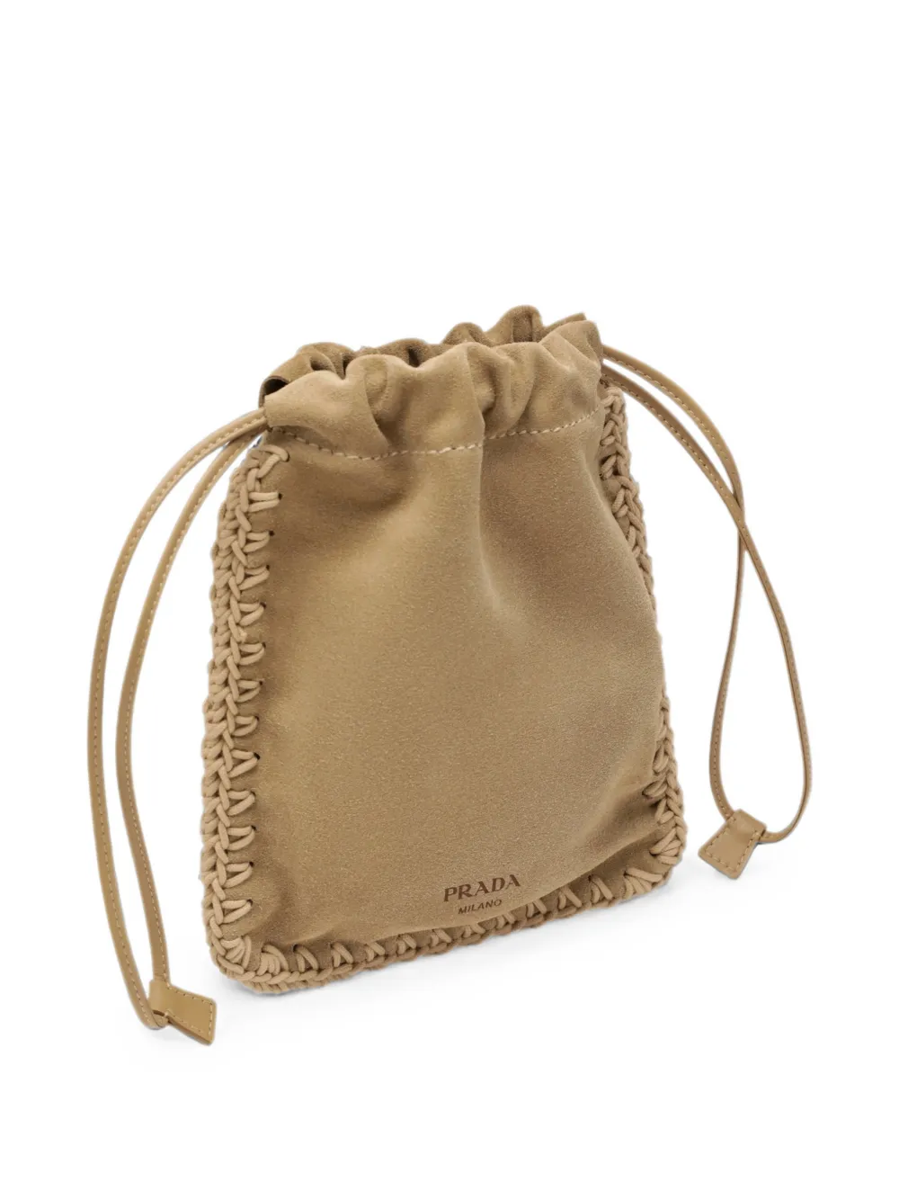 Prada Telefoonhoesje met stiksels Beige