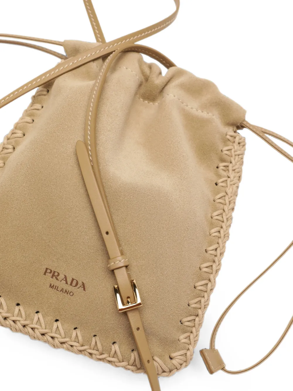 Prada Telefoonhoesje met stiksels Beige