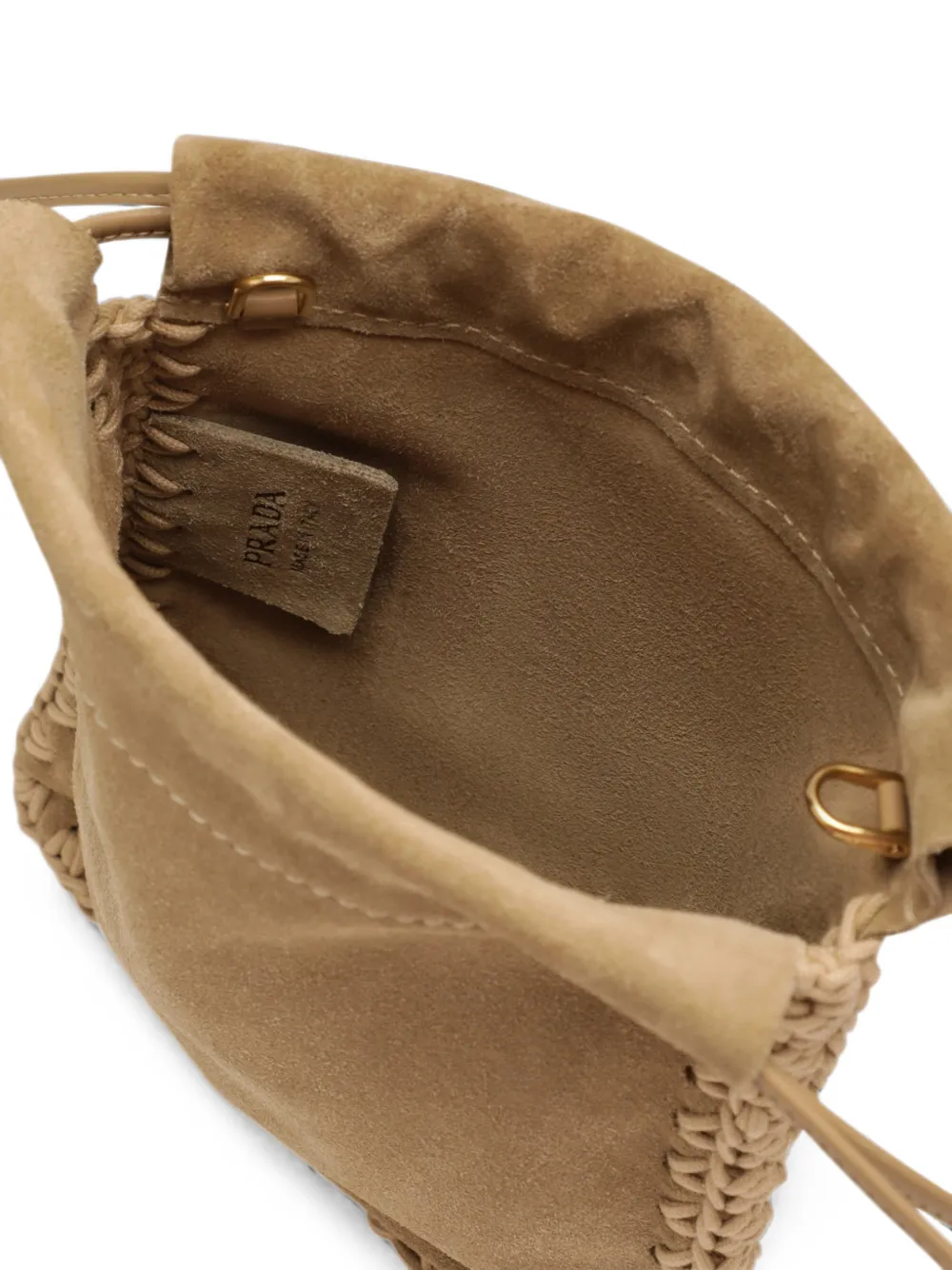 Prada Telefoonhoesje met stiksels Beige