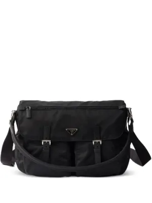 Prada Re-Nylon leather-trim shoulder bag