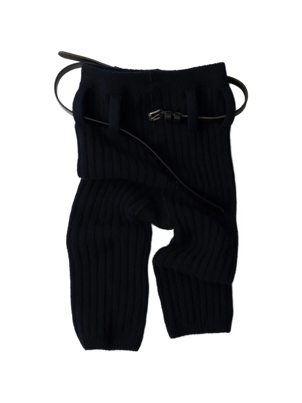 Prada wool and cashmere short leggings - Blu