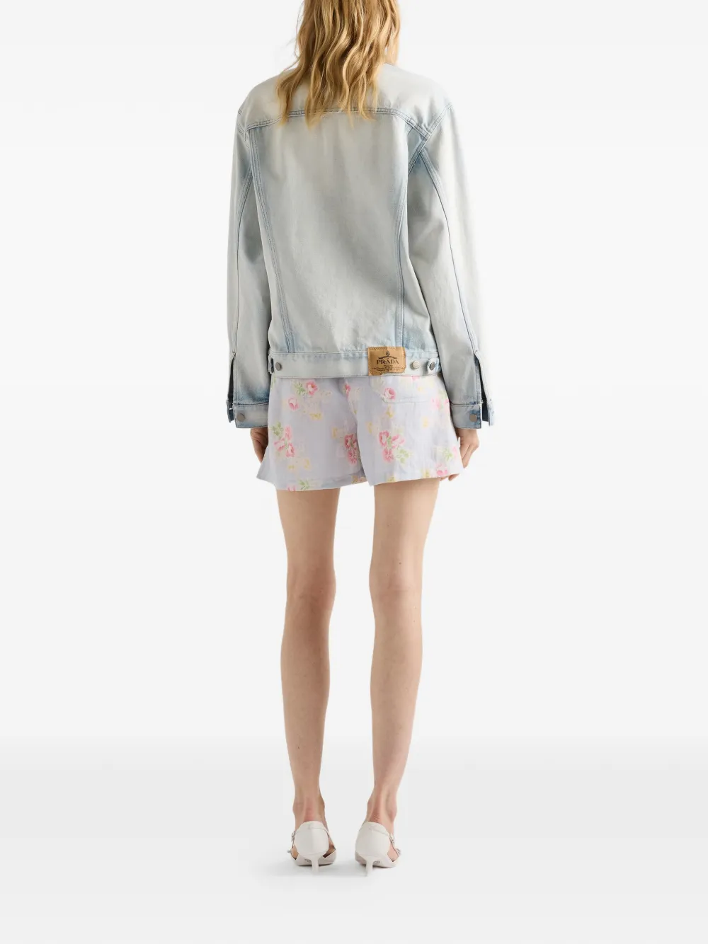 Prada Denim jack Blauw